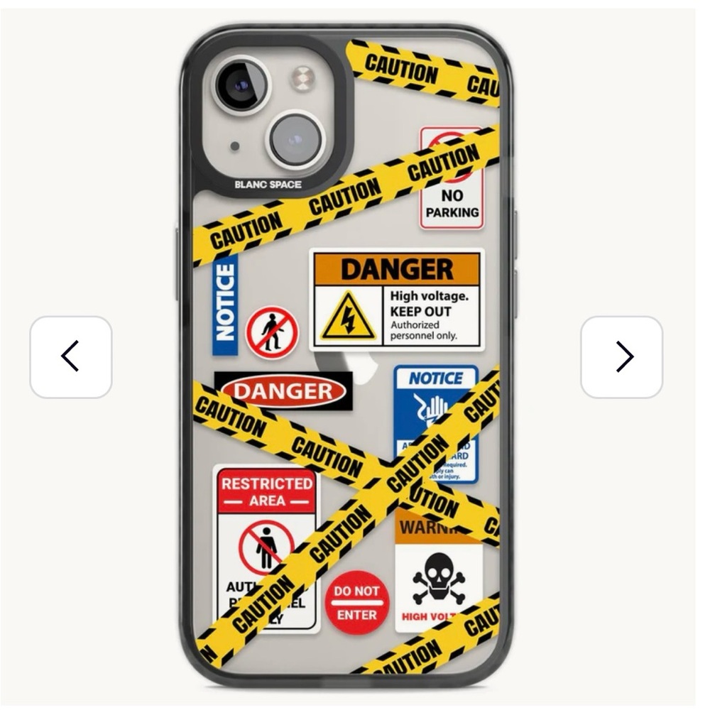 Caution iPhone 15 case